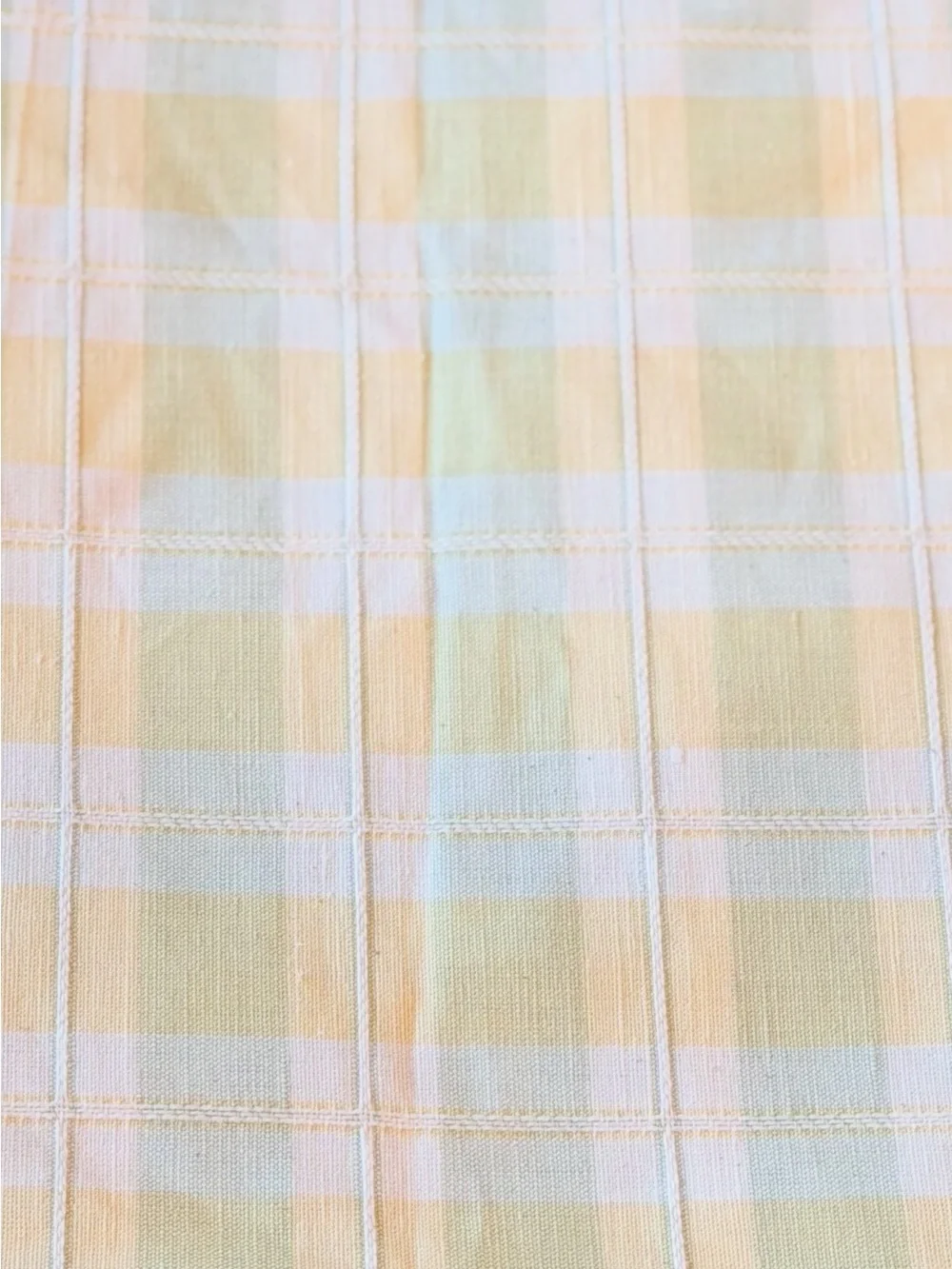 Vintage 80’s Windowpane Corded Gingham Upholstery Fabric. Madras| Plaid | 3 Yds